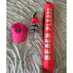 Victoria’s Secret PINK Beach Bundle Hat, Water, Bottle Cooler Sling Bag Set